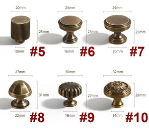 Solid Brass Cabinet Cup Pulls - Antique Bronze Finish for Cabinets - #2 / 1pc