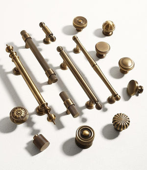 Solid Brass Cabinet Cup Pulls - Antique Bronze Finish for Cabinets - #7 / 1pc