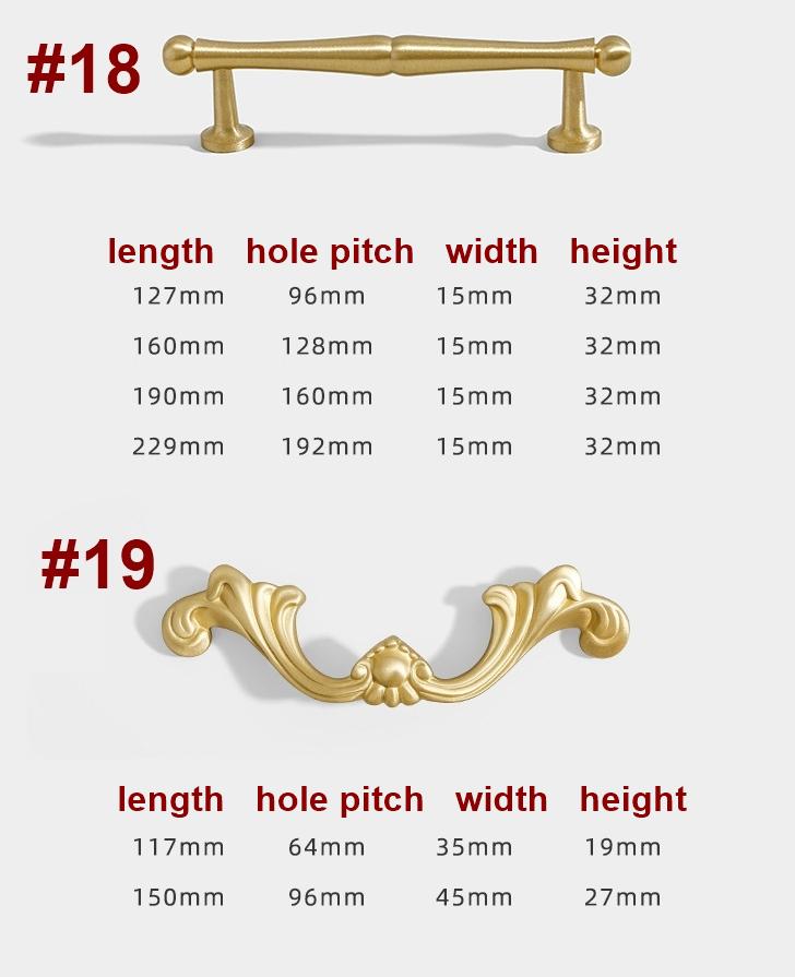 Brushed Solid Brass Handles Knobs Cupboard Kitchen Cup Drawer Bin Pulls Cabinet Door Furniture Decor Hardware Wholesale Bulk