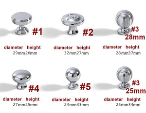 Solid Brass Cabinet Cup Pulls - Silver Finish Decorative Hardware - #2 / 1pc