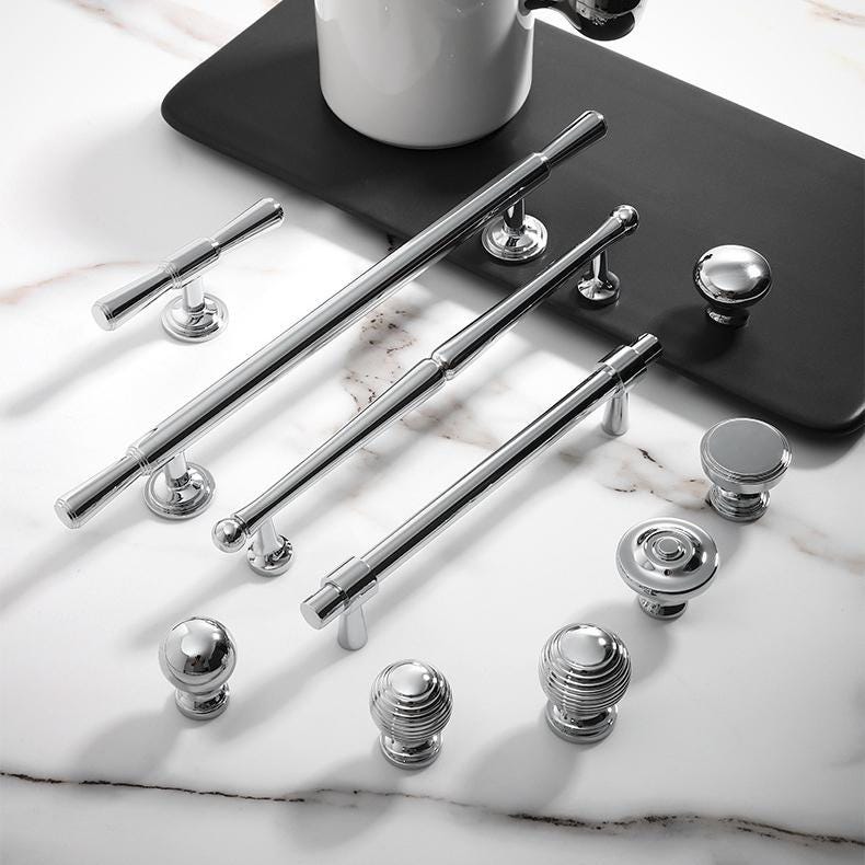 Stainless Steel Color Drawer Pulls Handles Knobs Solid Brass Kitchen Cabinet Door Furniture Decor Hardware Wholesale Bulk