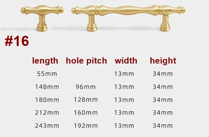 Brushed Solid Brass Handles Knobs Cupboard Kitchen Cup Drawer Bin Pulls Cabinet Door Furniture Decor Hardware Wholesale Bulk