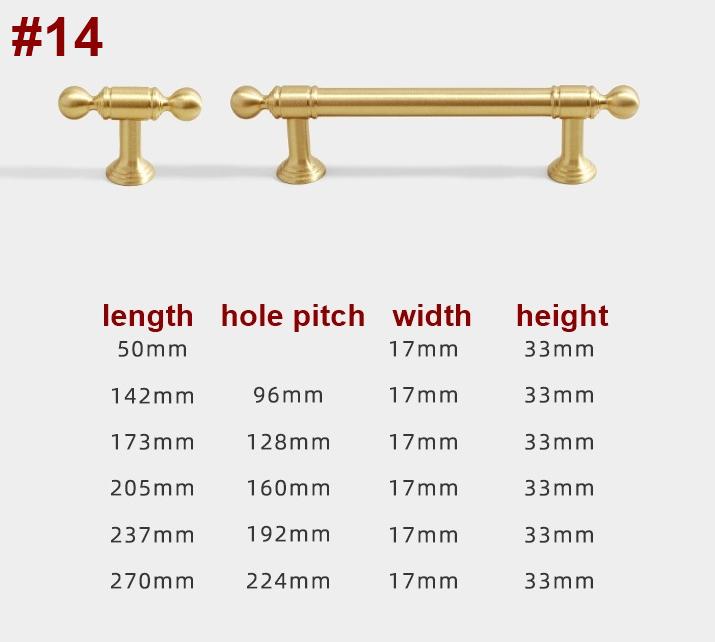 Brushed Solid Brass Handles Knobs Cupboard Kitchen Cup Drawer Bin Pulls Cabinet Door Furniture Decor Hardware Wholesale Bulk