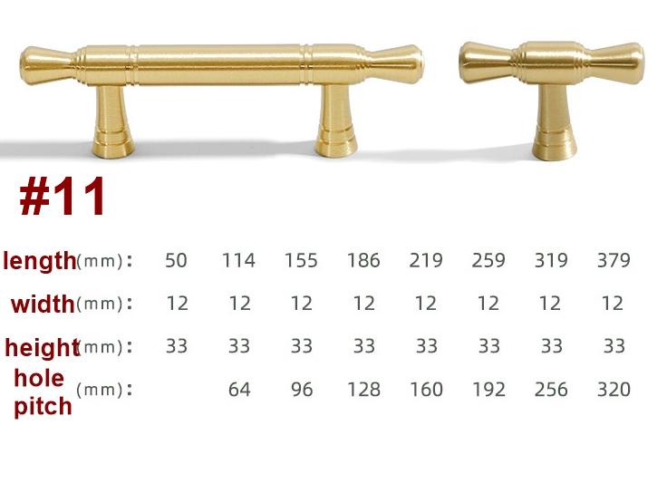 Brushed Solid Brass Handles Knobs Cupboard Kitchen Cup Drawer Bin Pulls Cabinet Door Furniture Decor Hardware Wholesale Bulk