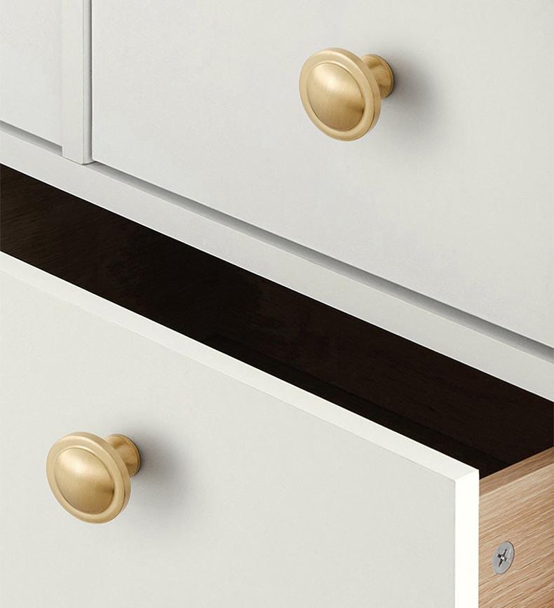 Brushed Solid Brass Handles Knobs Cupboard Kitchen Cup Drawer Bin Pulls Cabinet Door Furniture Decor Hardware Wholesale Bulk