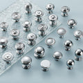 Solid Brass Round Cabinet Pulls & Knobs - Polished Silver Finish - #1 / 1pc