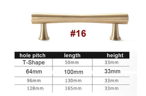 Solid Brass Geometric Cabinet Pulls & Knobs - Matte Gold Finish - #4 / 1pc