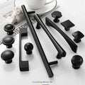 Solid Brass Geometric Cabinet Pulls & Knobs - Black Finish Hardware - #1 / 1pc