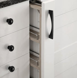 Solid Brass Geometric Cabinet Pulls & Knobs - Black Finish Hardware - #8 / 1pc