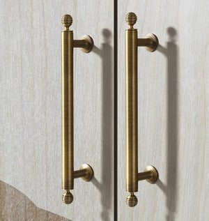 Solid Brass Round Cabinet Pulls & Knobs - Antique Bronze Finish - #1 - 160mm / 1pc