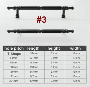 Solid Brass Vintage Cabinet Pulls & Knobs - Black Finish Hardware - #1 Coffee / 1pc