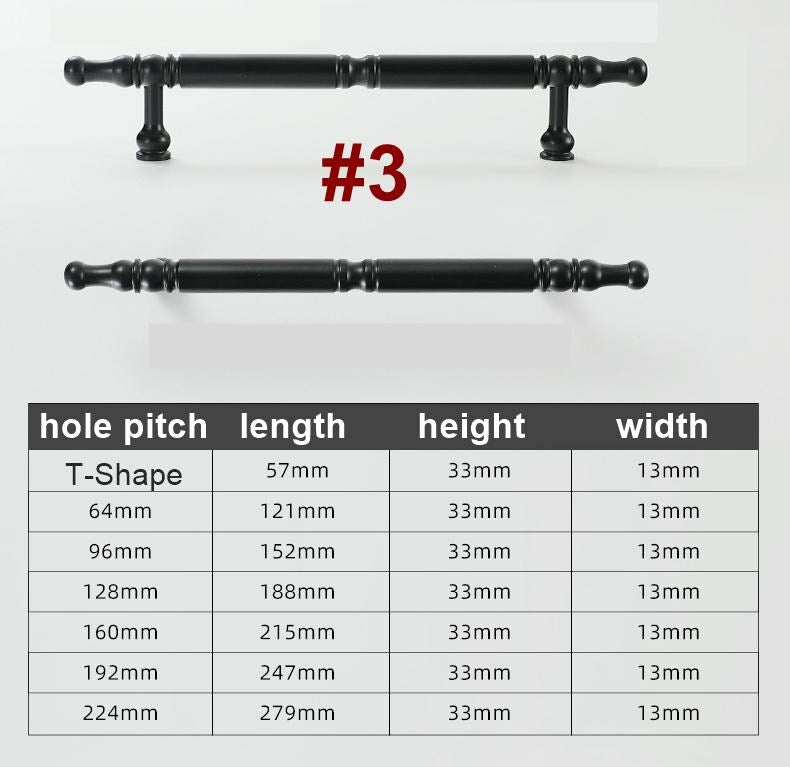 Solid Brass Vintage Cabinet Pulls & Knobs - Black Finish Hardware - #1 Coffee / 1pc
