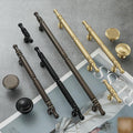 Solid Brass Vintage Cabinet Pulls & Knobs - Black Finish Hardware - #1 Brass / 1pc