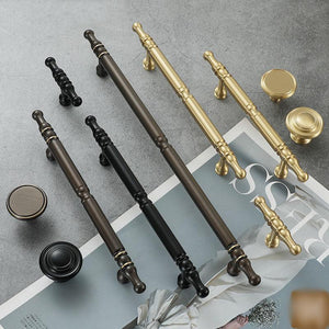 Solid Brass Vintage Cabinet Pulls & Knobs - Black Finish Hardware - #1 Brass / 1pc