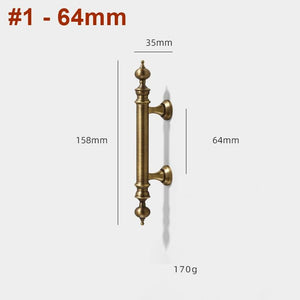 Solid Brass Round Cabinet Pulls & Knobs - Antique Bronze Finish - #1 - 96mm / 1pc