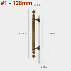 Solid Brass Round Cabinet Pulls & Knobs - Antique Bronze Finish - #1 - 160mm / 1pc