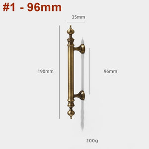 Solid Brass Round Cabinet Pulls & Knobs - Antique Bronze Finish - #1 - 128mm / 1pc
