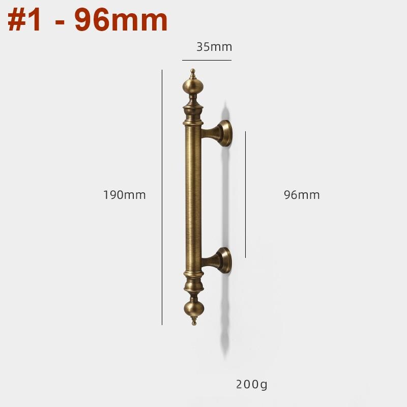 Solid Brass Round Cabinet Pulls & Knobs - Antique Bronze Finish - #1 - 128mm / 1pc