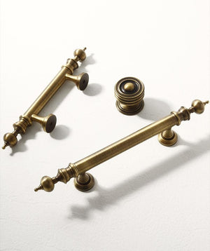 Solid Brass Round Cabinet Pulls & Knobs - Antique Bronze Finish - view 9