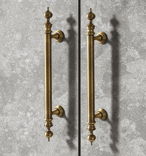 Solid Brass Round Cabinet Pulls & Knobs - Antique Bronze Finish - view 7