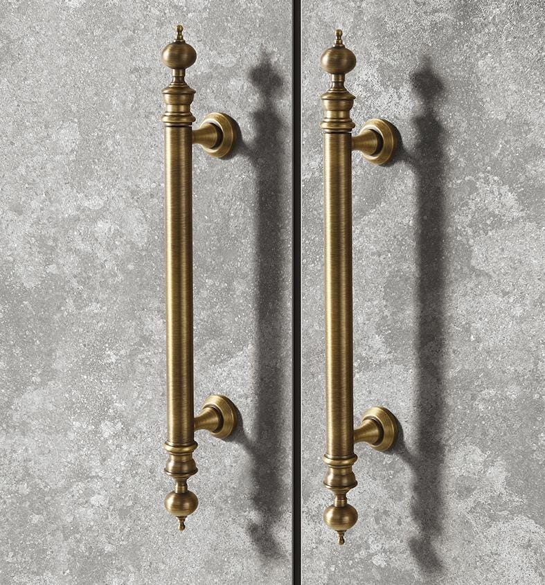 Solid Brass Round Cabinet Pulls & Knobs - Antique Bronze Finish - view 7