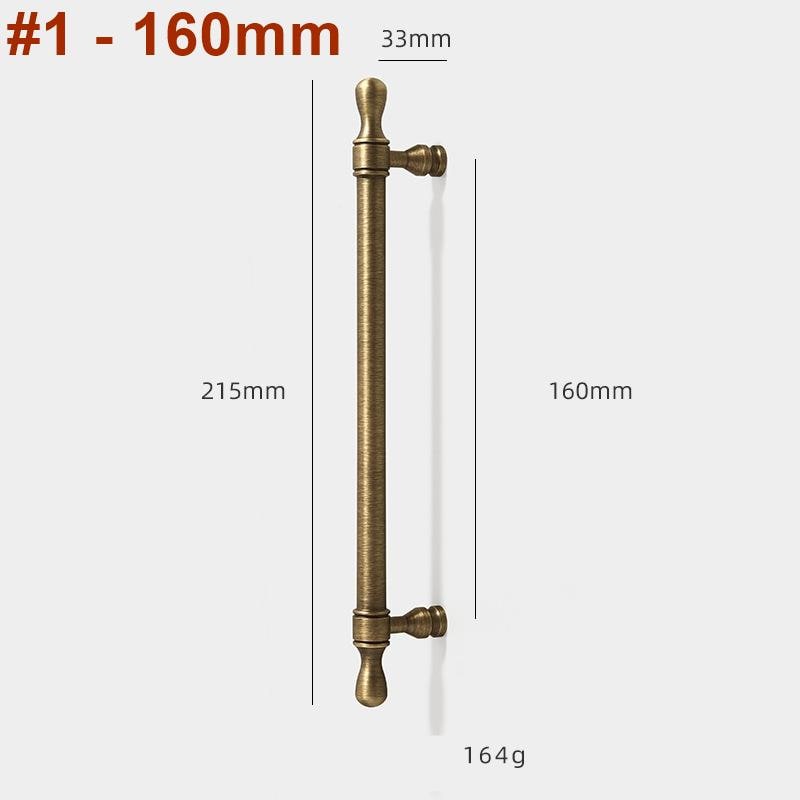 Solid Brass Round Cabinet Pulls & Knobs - Antique Bronze Finish - view 7