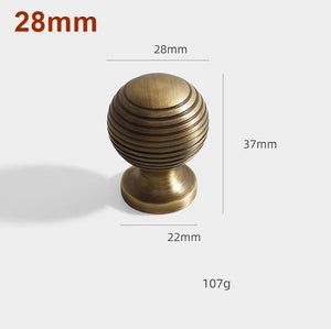 Solid Brass Round Cabinet Pulls & Knobs - Antique Bronze Finish - view 3