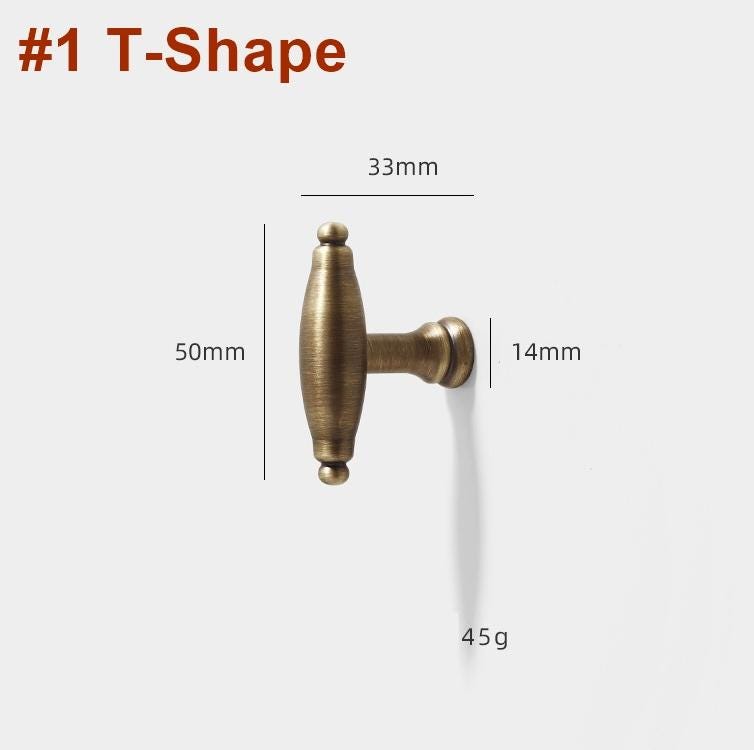 Solid Brass Round Cabinet Pulls & Knobs - Antique Bronze Finish - #1 - 96mm / 1pc