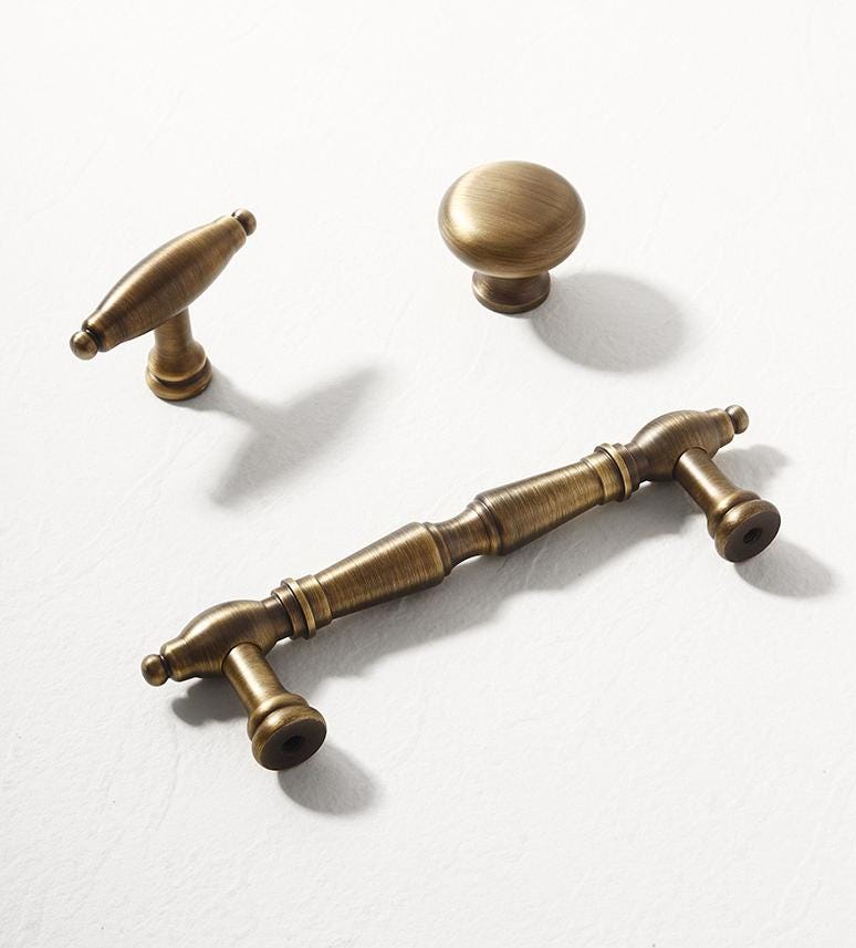 Solid Brass Round Cabinet Pulls & Knobs - Antique Bronze Finish - view 10