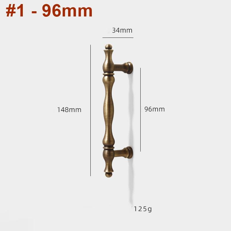 Solid Brass Round Cabinet Pulls & Knobs - Antique Bronze Finish - #1 - 128mm / 1pc