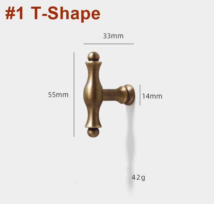 Solid Brass Round Cabinet Pulls & Knobs - Antique Bronze Finish - #1 - 96mm / 1pc