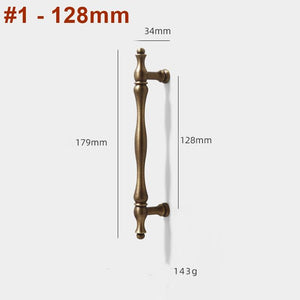 Solid Brass Round Cabinet Pulls & Knobs - Antique Bronze Finish - #1 - 160mm / 1pc