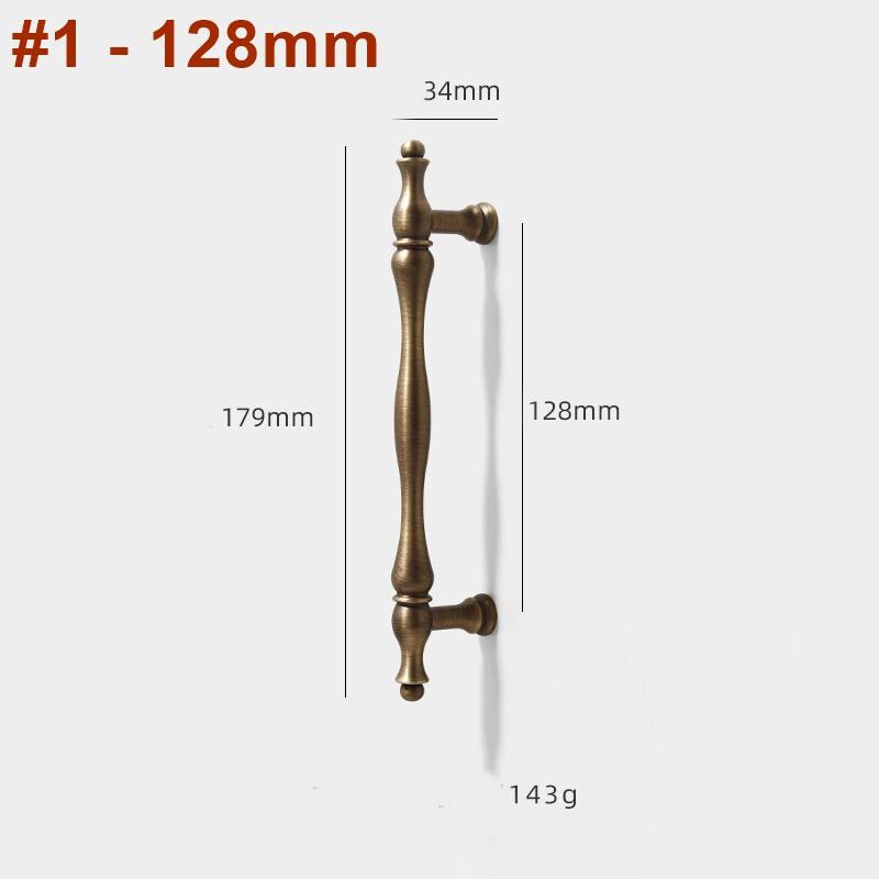 Solid Brass Round Cabinet Pulls & Knobs - Antique Bronze Finish - #1 - 160mm / 1pc