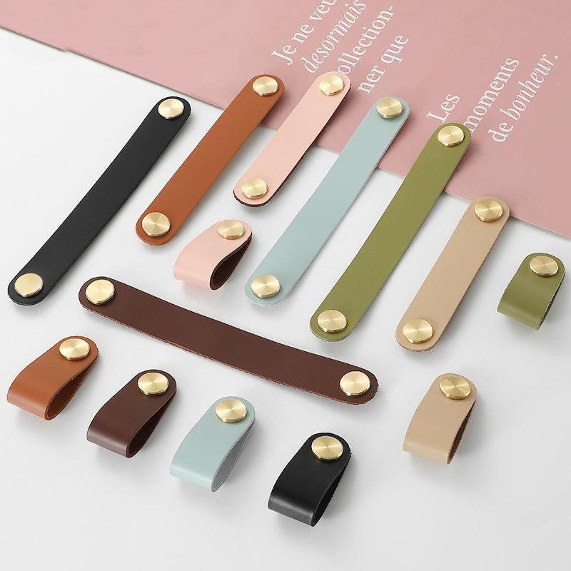 Solid Brass Round Cabinet Pulls & Knobs - Matte Gold Finish Hardware - Black 160mm / 1pc