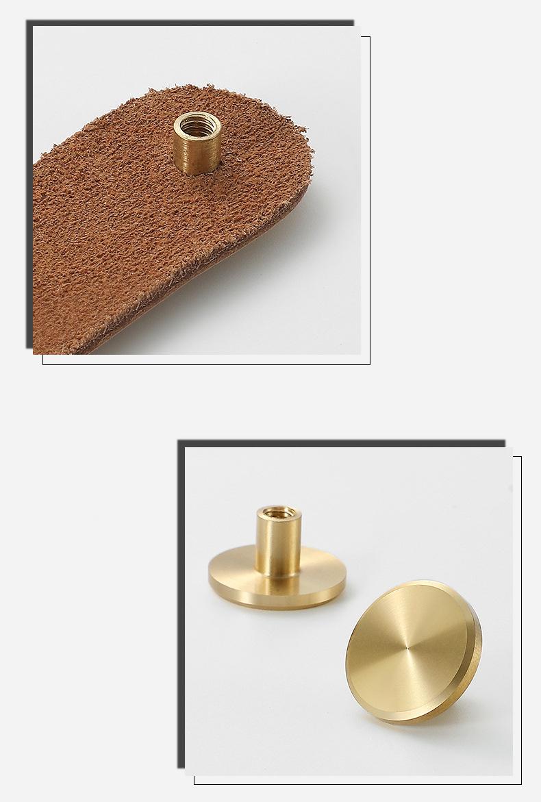 Solid Brass Round Cabinet Pulls & Knobs - Matte Gold Finish Hardware - Powder Pink 96mm / 1pc
