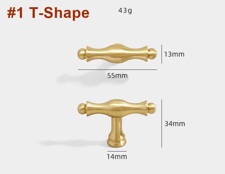 Brushed Solid Brass Drawer Pull Knob Handle Hardware For Unique Handmade Vintage Home Kitchen Bathroom Cabinet Dresser Decor Wholesale Bulk