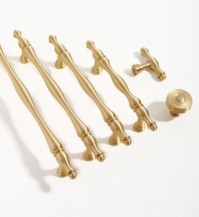 Brushed Solid Brass Drawer Pull Knob Handle Hardware For Unique Handmade Vintage Home Kitchen Bathroom Cabinet Dresser Decor Wholesale Bulk