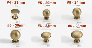 Solid Brass Cabinet Cup Pulls - Antique Bronze Finish for Cabinets - #2 - 32mm / 1pc