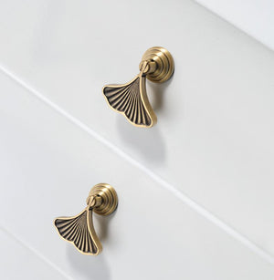 Solid Brass Vintage Cabinet Pulls & Knobs - Antique Bronze Finish - #4 - 28mm / 1pc