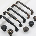 Solid Brass Vintage Cabinet Pulls & Knobs - Red Bronze Finish - #1 Black / 1pc
