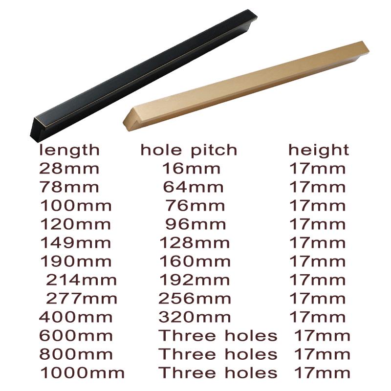 Modern Minimalist Solid Brass Cabinet Pulls Knobs Matte Black Brushed Gold Handles Kitchen Wardrobe Drawer Furniture Decor