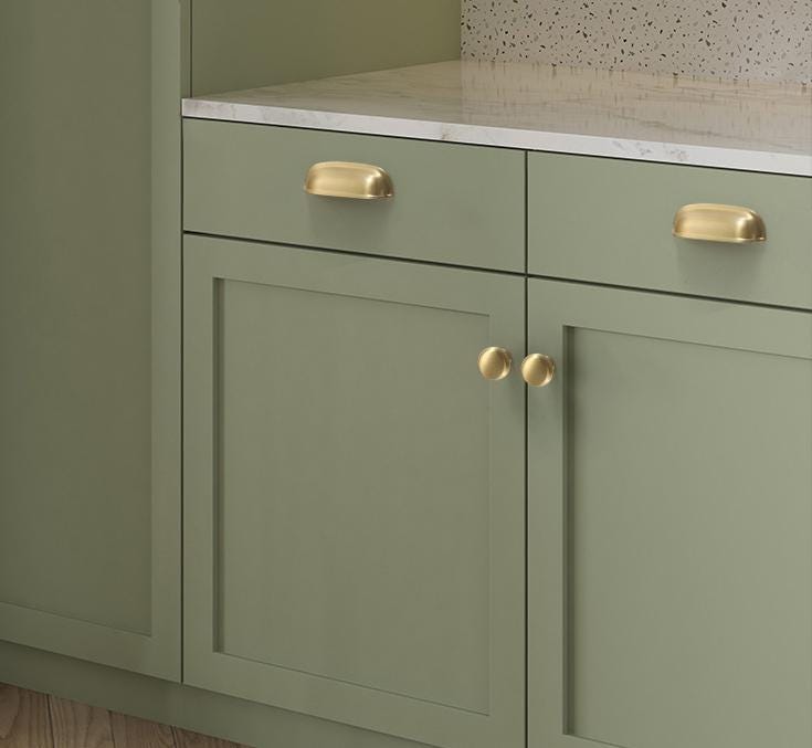 Cup Pulls Round Solid Brass Cabinet Knobs Vintage Modern Classic Kitchen Drawer Handles Gold Bronze Chrome Black