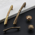 Solid Brass Round Cabinet Pulls & Knobs - Aged Bronze Finish - Gold - Round 32mm / 1pc