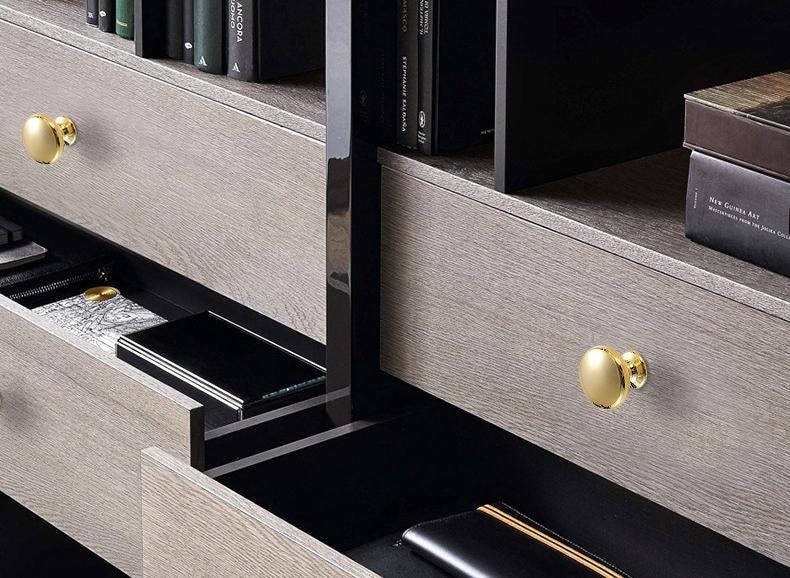 Alloy Round Cabinet Pulls & Knobs - Matte Gold Finish for Cabinets - #6 Matte Silver / 1pc