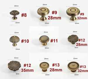 Solid Brass Cabinet Cup Pulls - Antique Bronze Finish for Cabinets - #2 / 1pc