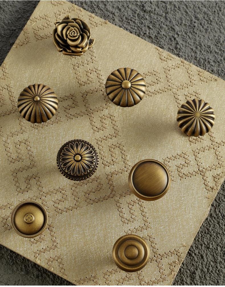 Aged Solid Brass Drawer Knobs Cup Bin Pulls Hardware For Unique Handmade Furniture Retro Vintage Kitchen Bathroom Cabinet Dresser Decor