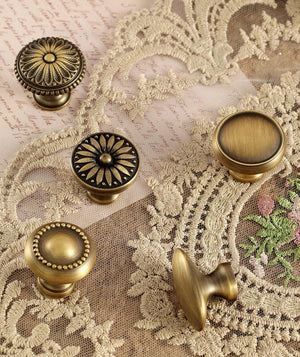 Solid Brass Cabinet Cup Pulls - Antique Bronze Finish for Cabinets - #4 - 32mm / 1pc