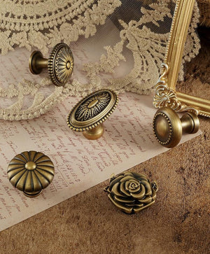 Solid Brass Cabinet Cup Pulls - Antique Bronze Finish for Cabinets - #8 / 1pc