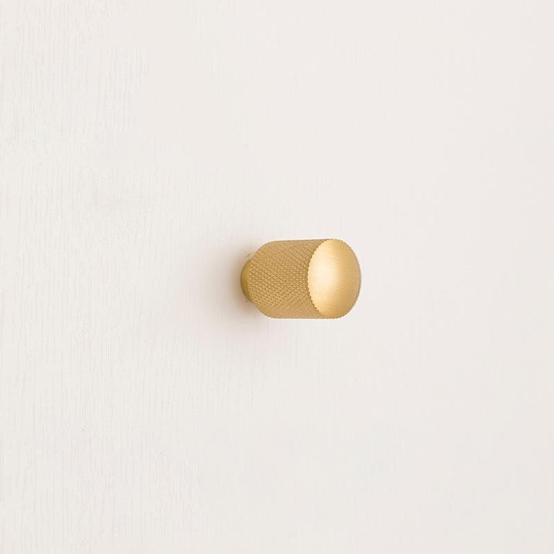 Solid Brass Round Cabinet Pulls & Knobs - Mid-Century Hardware - #3 Cylinder 30mm / 1 pc