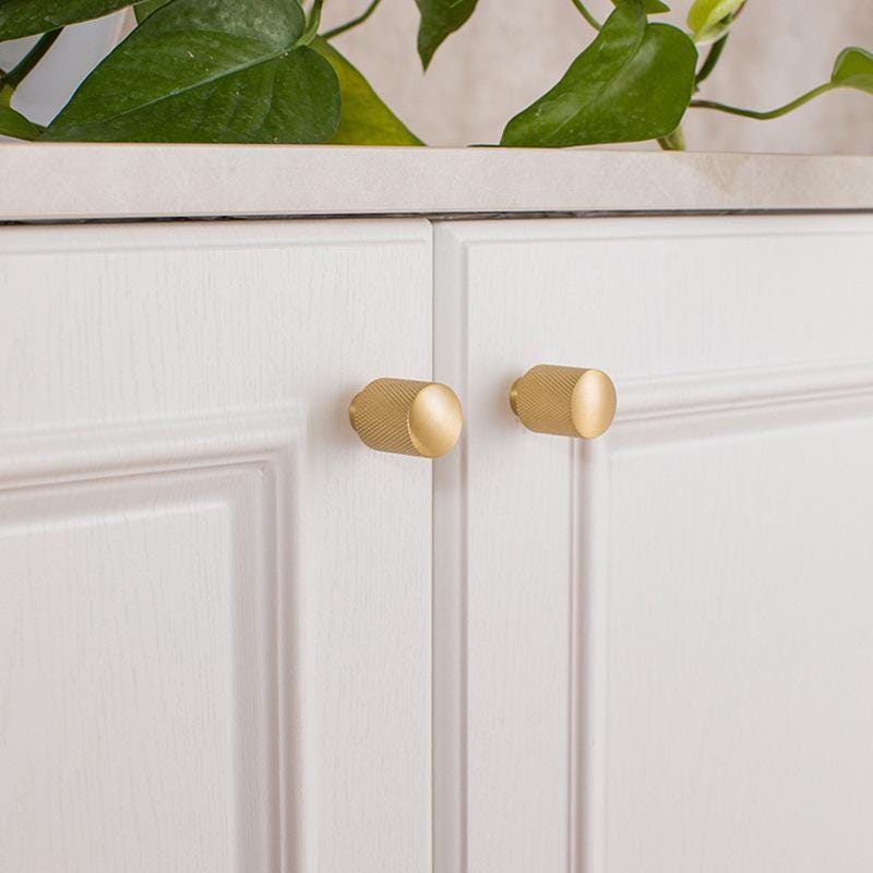 Solid Brass Round Cabinet Pulls & Knobs - Mid-Century Hardware - #4 T-Shape 50mm / 1 pc